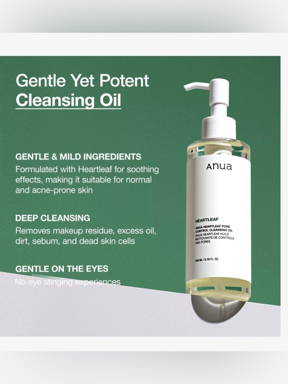 Anua Heartleaf Gentle Yet Potent Cleansing Oil — Korean Skin care